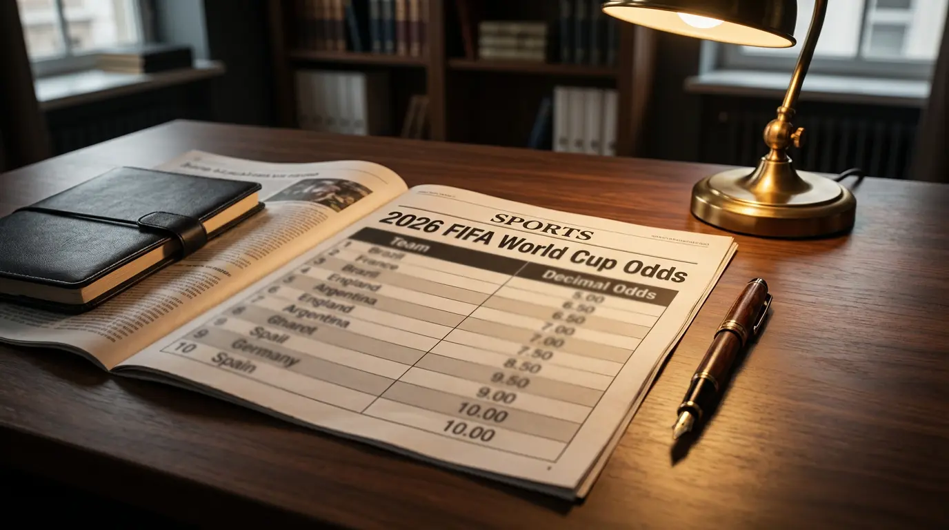 Tableau des cotes des favoris pour la Coupe du Monde 2026