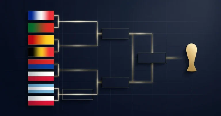 Le tableau des quarts de finale : le chemin des Diables vers la finale du 19 juillet
